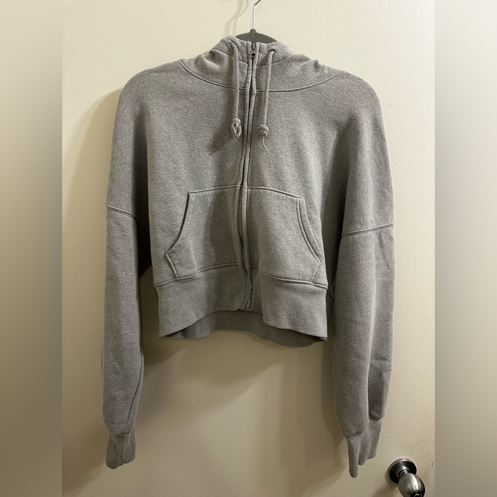Gray Women's Cropped Hoodie